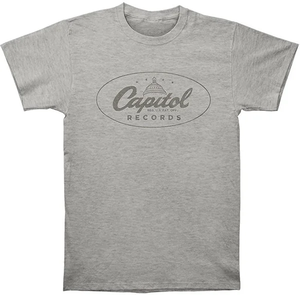 

Capitol Records - Mens Classic Label Logo Grey T-Shirt