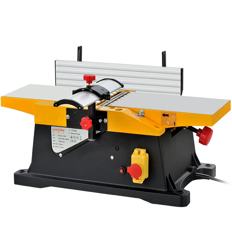 

AC220V1800W 6 inch 0-3mm small high speed woodworking planer,can be connected to vacuum cleaner,DIY processing