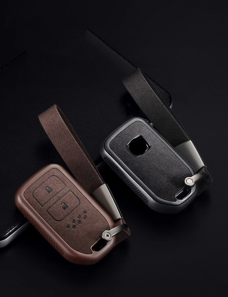 Замши с подкладкой из меха автомобиля чехол держатель для ключа комплект Honda