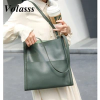 volasss genuine leather luxury magnetic buckle shoulder handbags for women bags 2021 fashion new high quality female tote bag