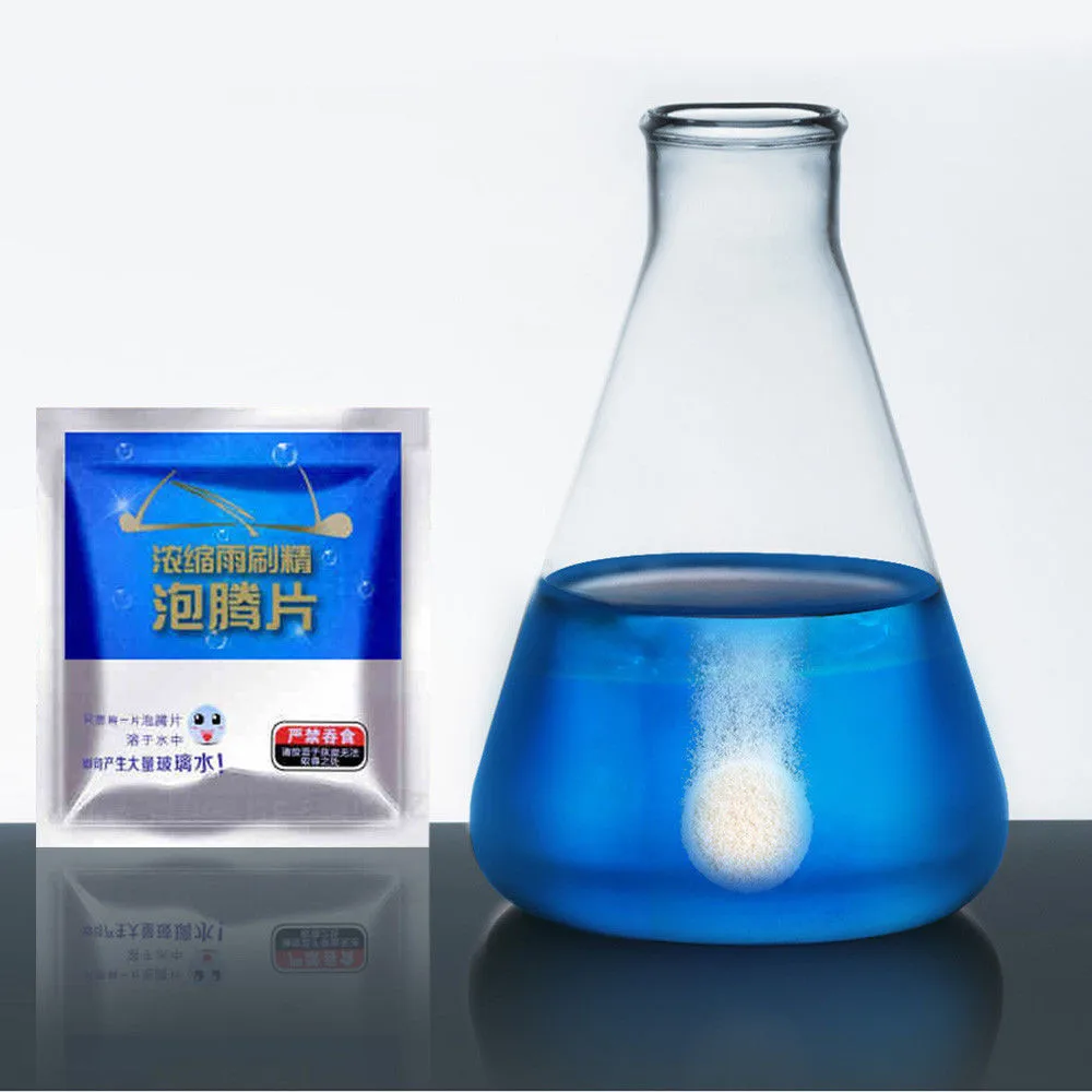 10 штук автомобильные таблетки для концентрированной мойки стекол лобового стекла 1=4 л воды на ветровом стекле.