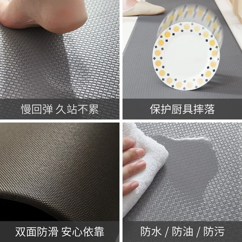 

Kitchen Door Mat Waterproof PVC Floor Mat Entrance Doormat Bedroom Living Room Bath Floor Mats Modern Kitchen Rug WY72301