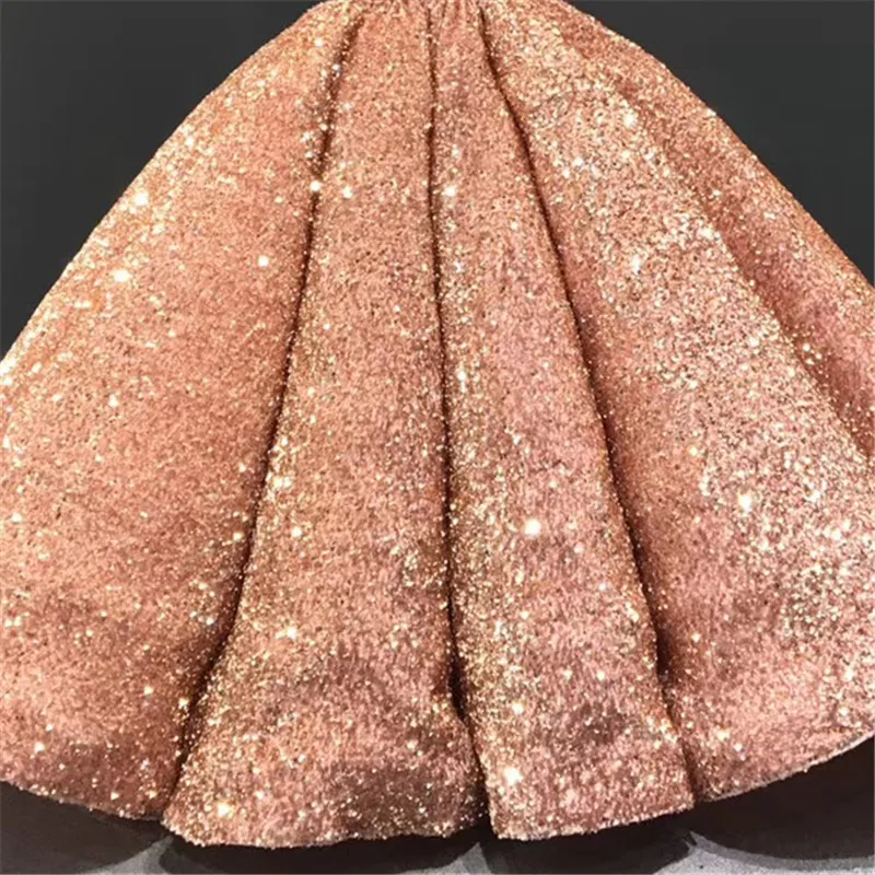 bean pink gold Индиго синий золотой v-образным вырезом Роскошные Коктейльные Вечерние платья без рукавов с блестками сексуальные блестящие вечерние платья Serene Хилл HMA66991 - Цвет: bean pink gold
