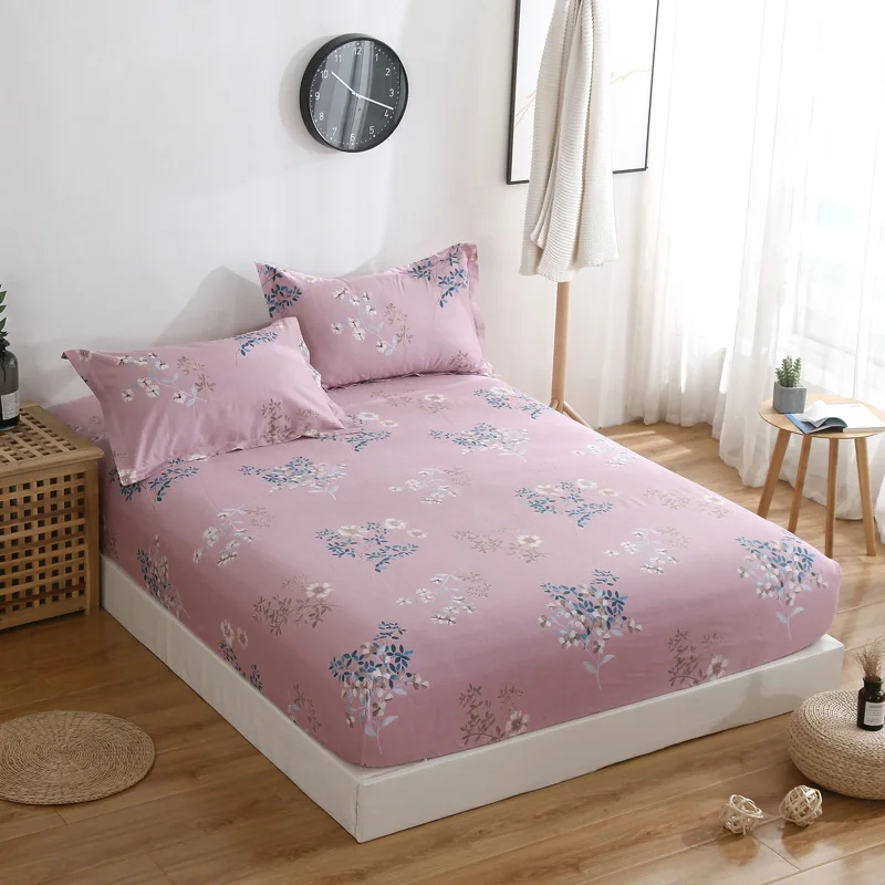 Наматрасник для домашнего текстиля простыня из 100% хлопка в полоску однотонная на