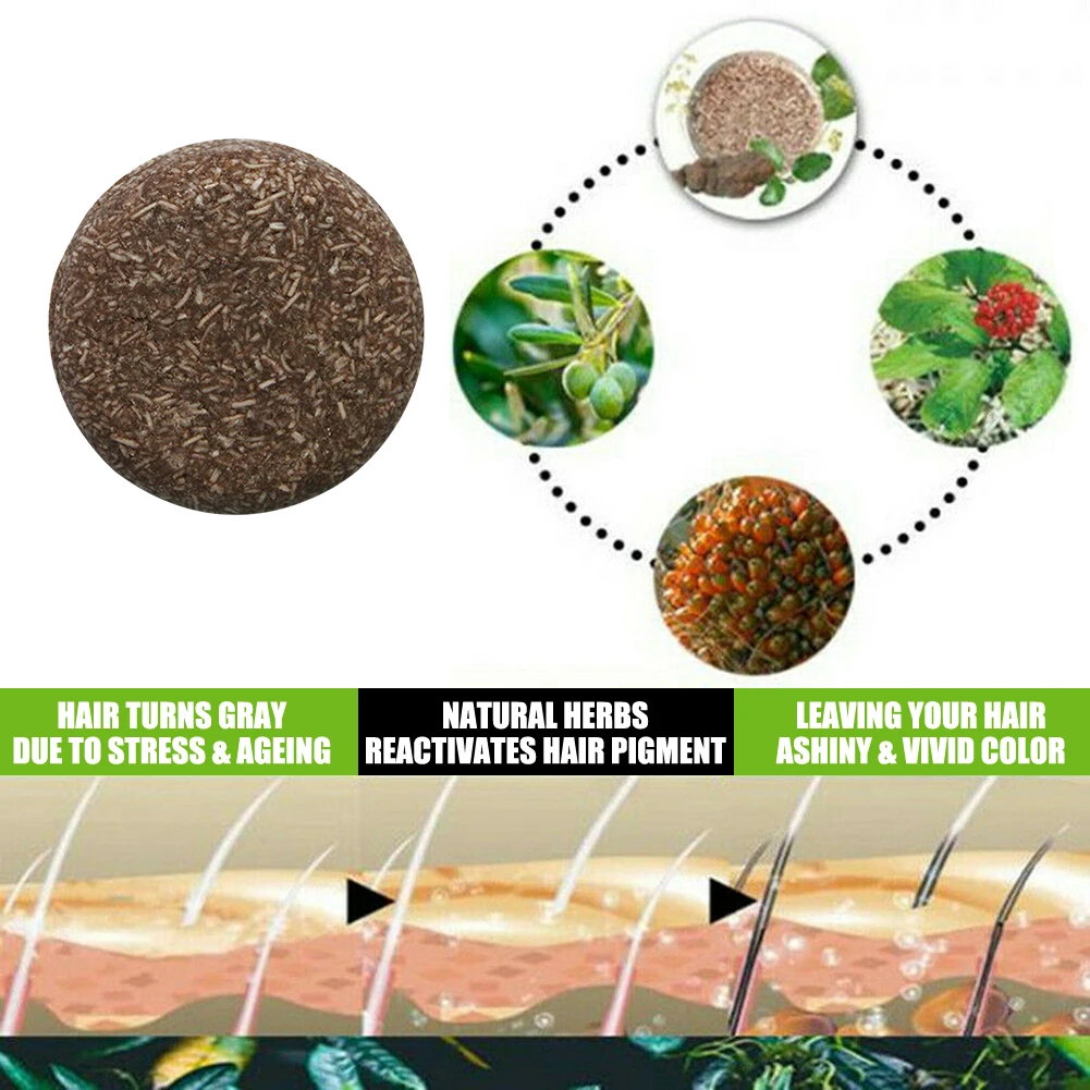 

Polygonum Essence Hair Darkening Shampoo Bar Soap Natural Organic Mild Formula Hair Shampoo Gray Hair Reverse Hair Cleansing