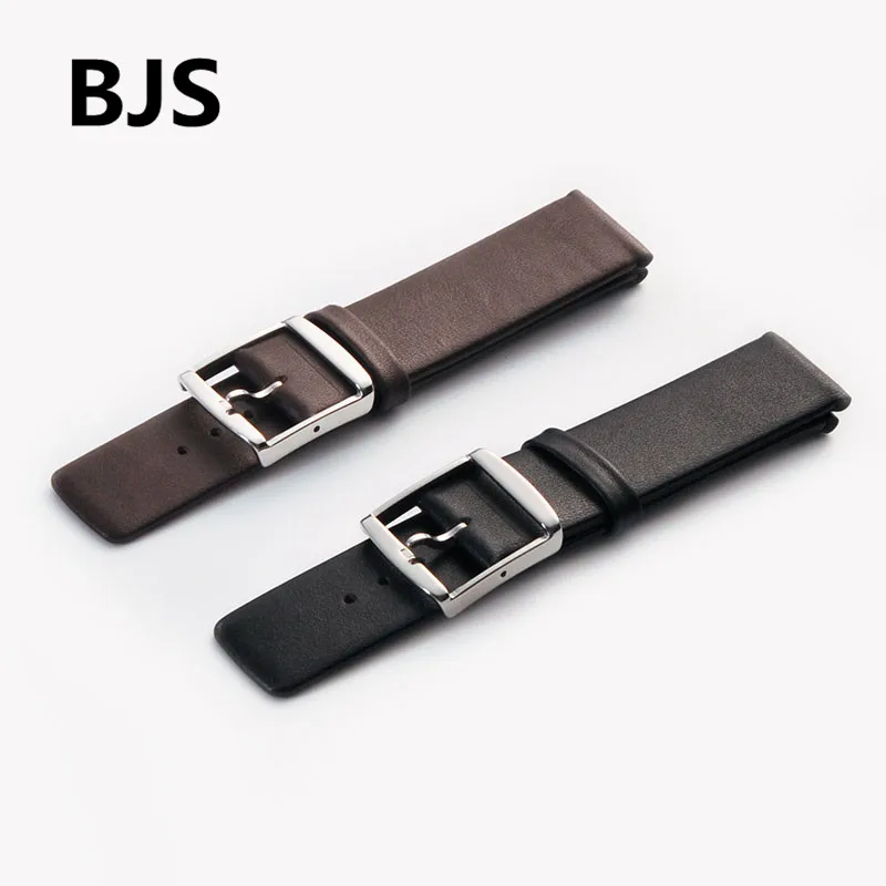 

Watchband Leather Black brown Watch Band 16mm 18mm 20mm 22mm 24mm Replacement Strap Polished Pin Buckle watch strap