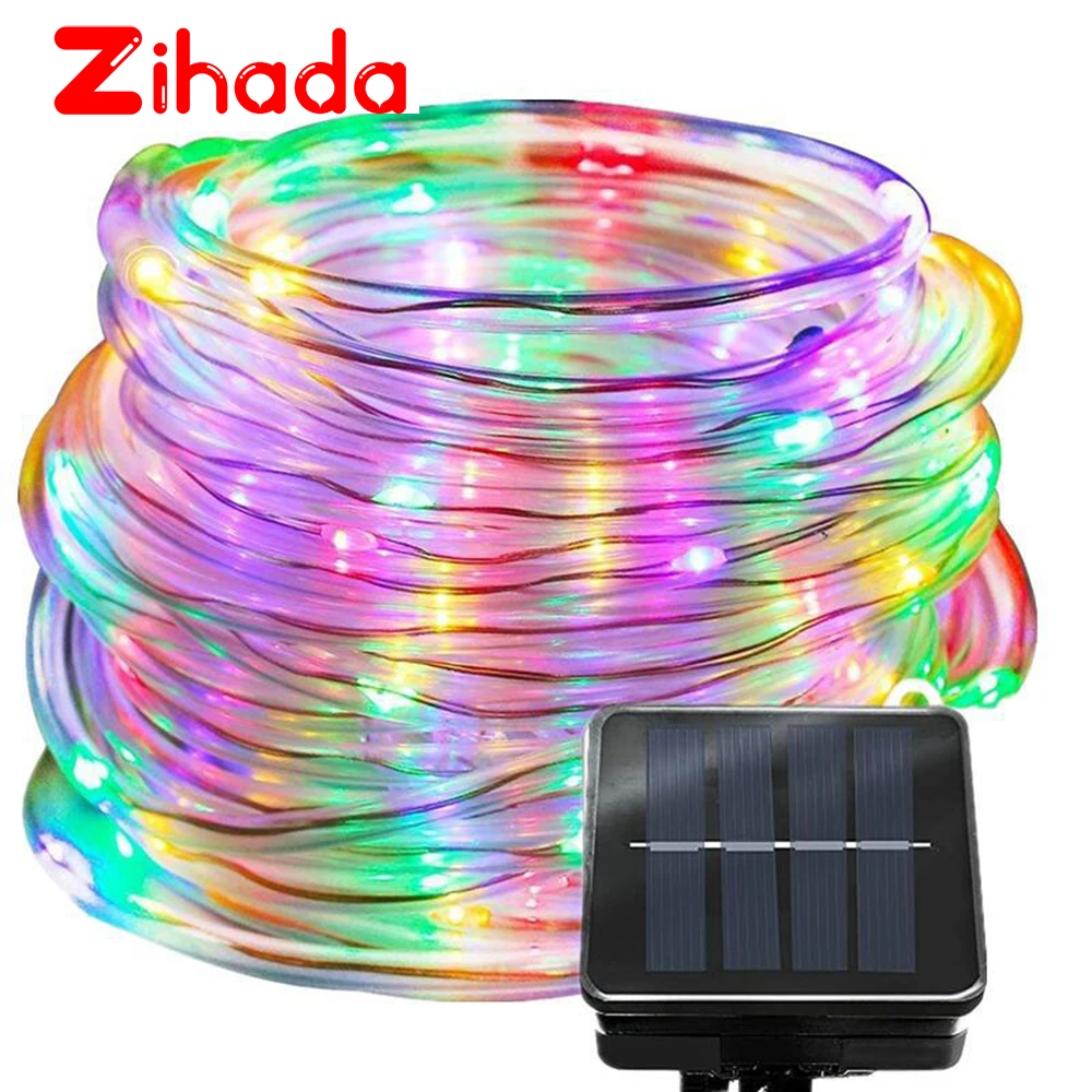 Светодиодная Водонепроницаемая гирлянда на солнечной батарее 7 м 12