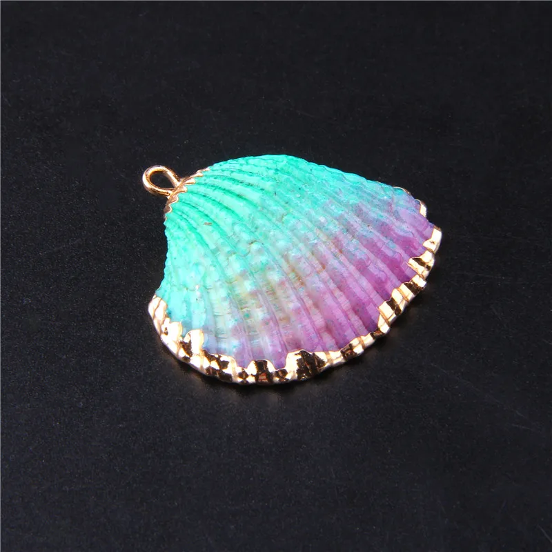 Радужные натуральные бусины Cowrie Shell россыпью 2 шт./лот для изготовления ювелирных