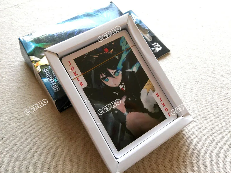 Аниме Black Rock Shooter Покер карты Kuroi Мату мультфильм мост Lovelive настольные карточки