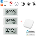 Цифровой термометр Tuya Zigbee 3,0, датчик температуры и влажности, дистанционное управление с ЖК-экраном, умный дом
