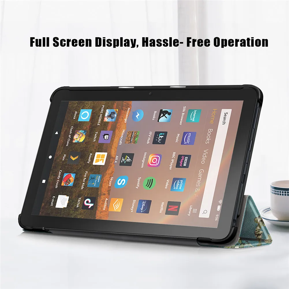 Чехол для всех-New Kindle Fire HD 8 чехол планшета Plus 2020 выпуск премиум кожа ультра тонкий