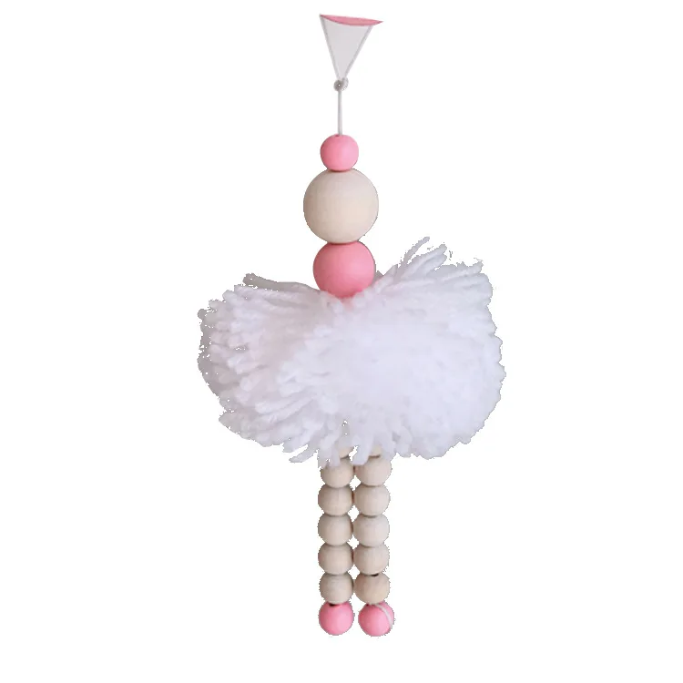

Nordic Room Decoration Kindergarten Baby Tent Ornaments Photography Props Wind Ballerina Ornaments Wooden Beads Girl