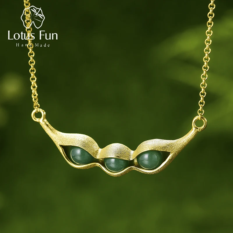 Lotus Fun реальные 925 серебро ручной работы Дизайн er Fine Jewelry натуральный зеленый камни