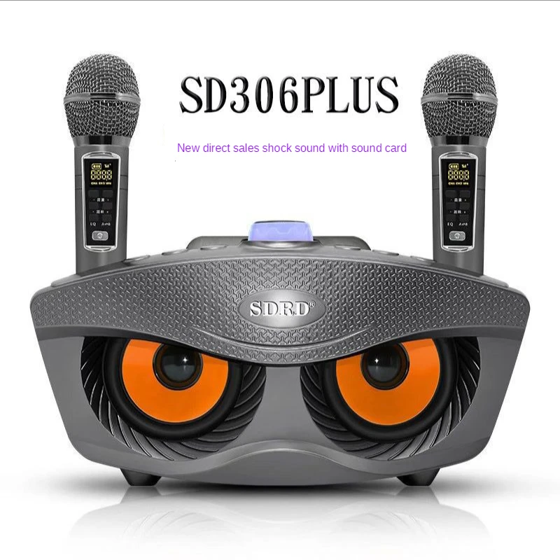 

Портативный караоке беспроводной Bluetooth-динамик SD306 Plus 2 в 1 двойной микрофон колонка в виде совы динамик 30 Вт Мощный сабвуфер семейный KTV