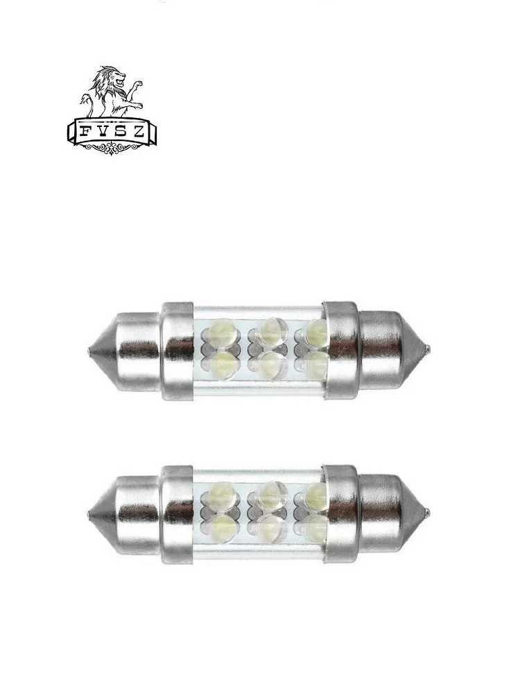 2 шт. авто Интерьер лампы Festoon 41mm Led C5W C10W 6 SMD светильник излучающий диод из белого