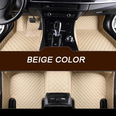 Beige Автомобильный напольный коврик для VOLKSWAGEN vw passat b5 touran 2005 polo sedan golf 6 sharan водонепроницаемый для левого привода - Название цвета: Beige