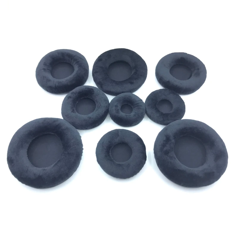 

1 Pair Velvet Earmuff Ear Cushion Pads 70mm 60mm-110mm For Earphone Headphones