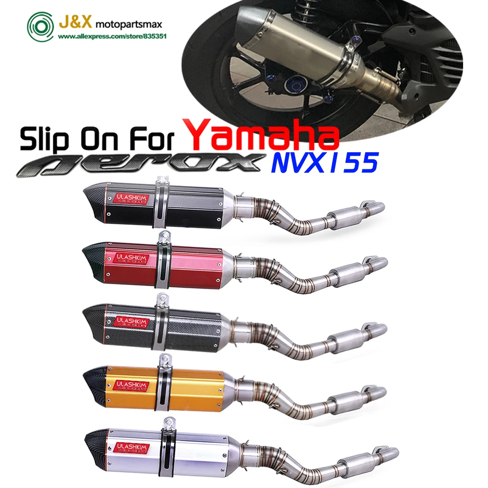 

Выхлопной глушитель для мотоцикла, модифицированный передний средний звеньевой трубопровод, полная система без шнуровки для YAMAHA NMAX155 NMAX 155, ...