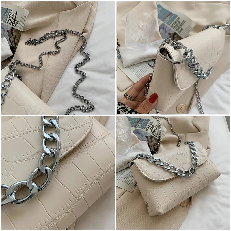 

Shoulder Bag Chain For Women 2021 Female Crossbody Bag High Quality Simple Ladies Daily Light Bag Artificial Leather Solid Color