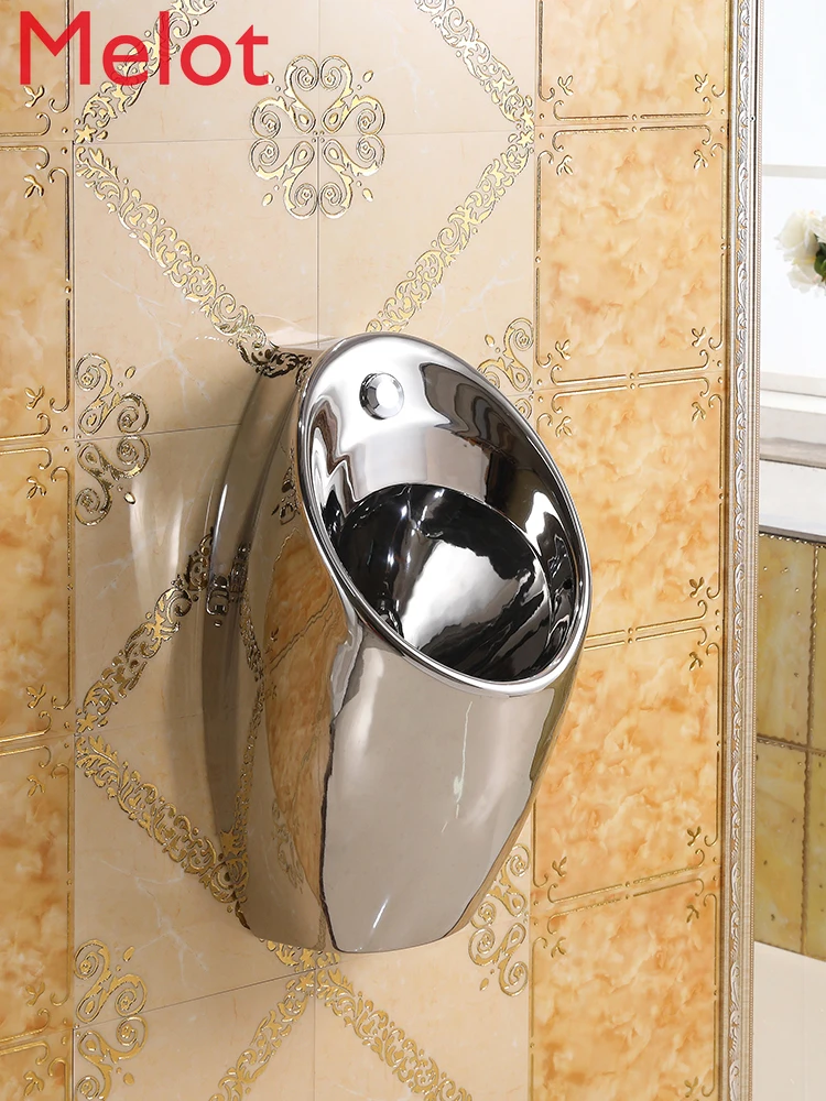 

Писсуар Серебряный в европейском стиле для взрослых, автоматический индукционный Писсуар для бара, гостиницы, крепление на стену