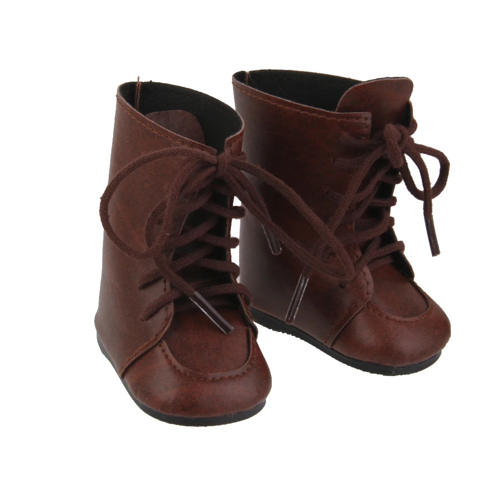 Винтажные коричневые ботинки на шнуровке обувь для 18-дюймовой американской