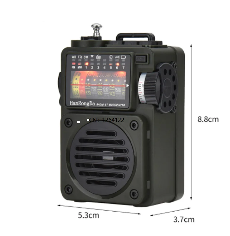 Обновленный портативный Радиоприемник с полным диапазоном FM/MW/SW/WB Bluetooth динамик