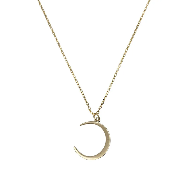 

New Fashion Sweet Moon Silver Plated Jewelry Temperament Crescent Clavicle Chain Pendant Necklaces