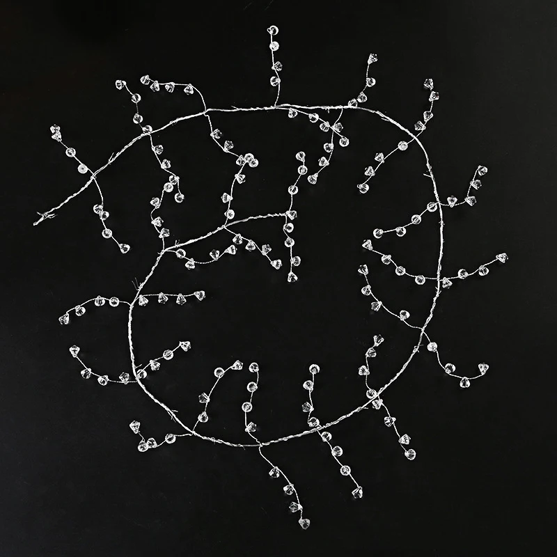 120 см/47 дюймов акриловая прозрачная Хрустальная бусина-занавеска искусственная цепочка веревка украшение для свадебной вечеринки