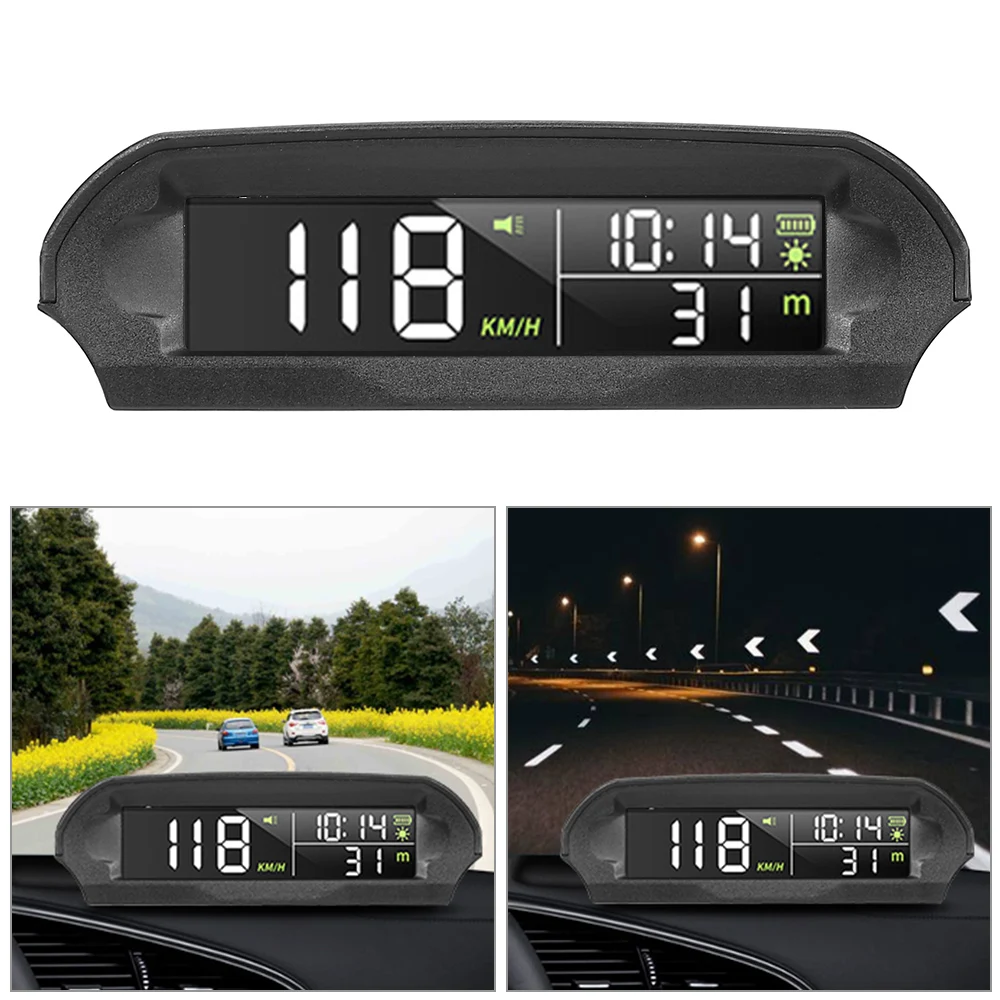

Дисплей цифровой OBD2 HUD автомобильный беспроводной HUD с солнечной зарядкой Универсальный Автомобильный дисплей на лобовое стекло GPS Спидоме...