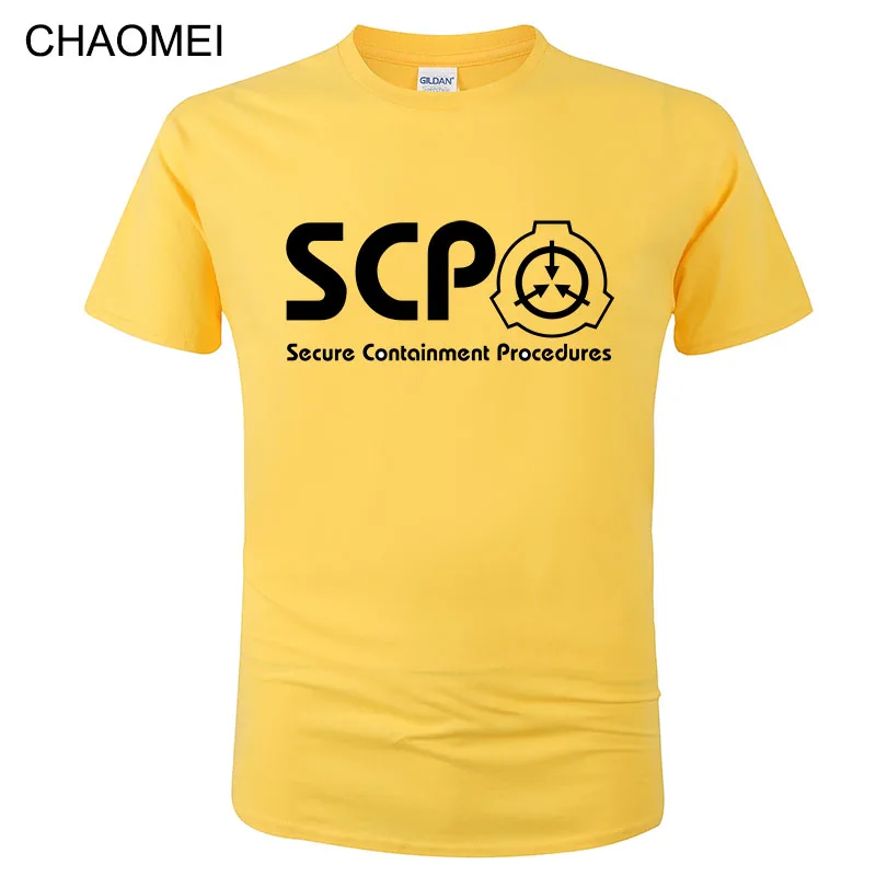 

Летняя Повседневная футболка, классная футболка Scp, мужская, женская, хлопковая, с коротким рукавом, надежно снабженная защитой, футболки с п...