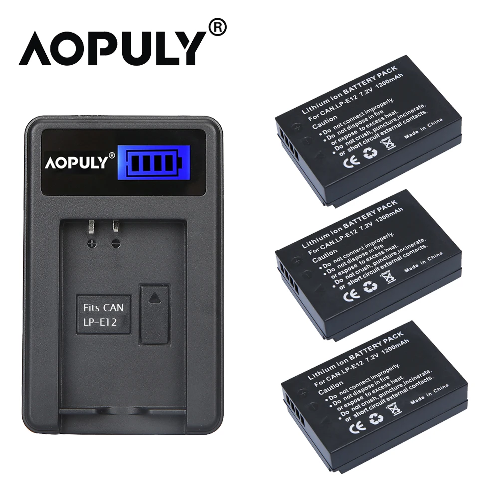 Оптовая продажа 5 шт./лот LP-E12 LPE12 7 2 V 1200mAh цифровая батарея камера для Canon EOS M M2 100D Rebel