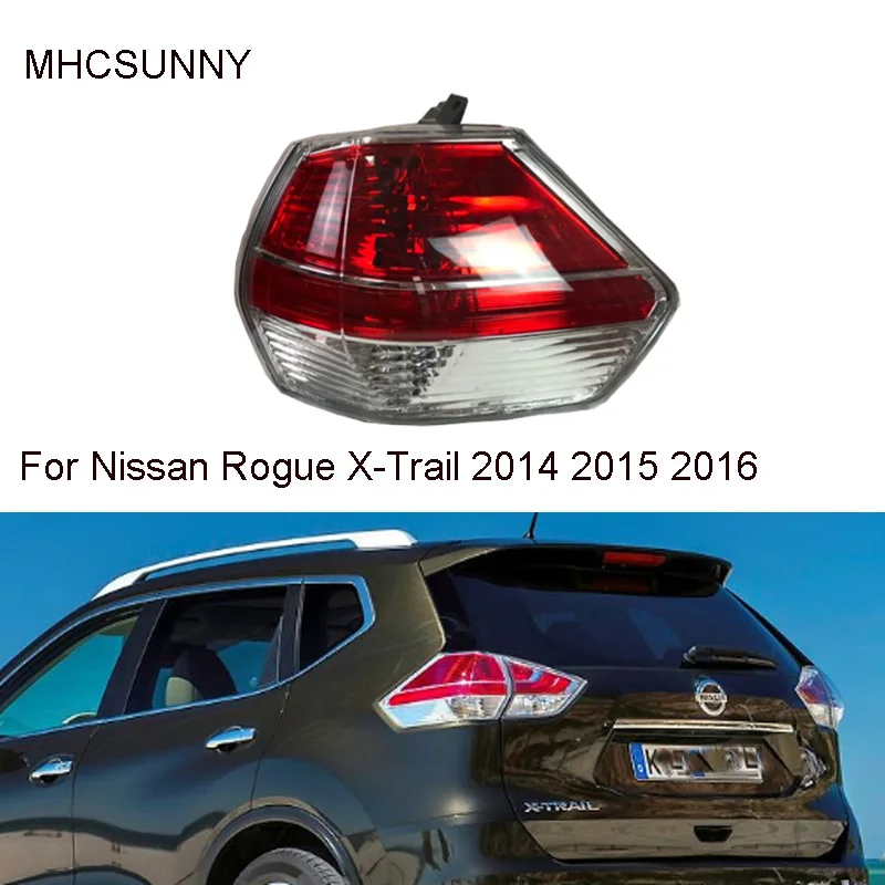 Внешняя сторона задний светильник для Nissan Rogue X Trail 2014 2015 2016 хвост тормозной хром