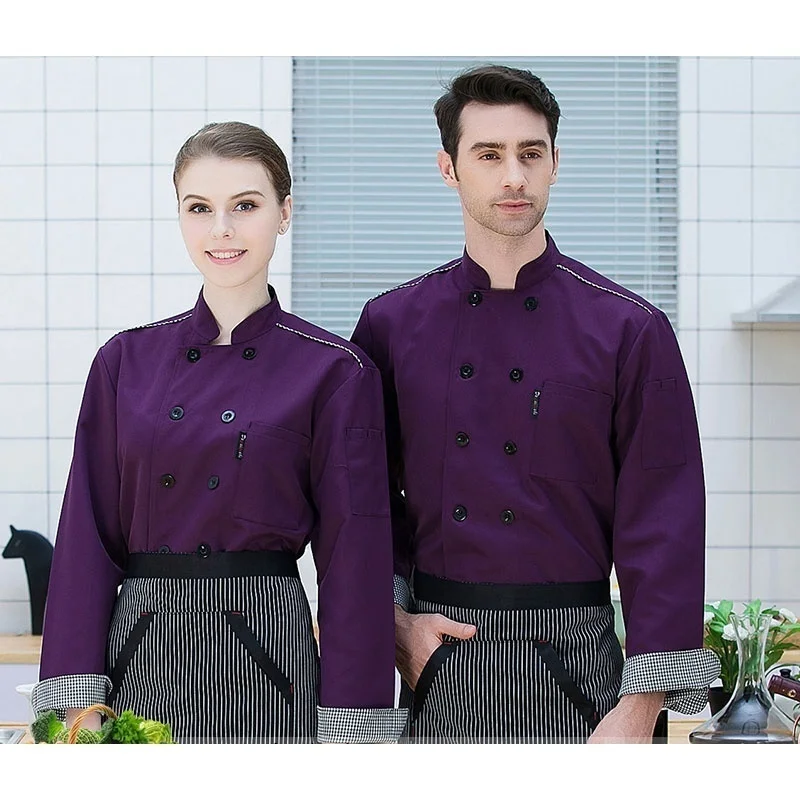Куртка шеф-повара с длинным рукавом для мужчин и женщин унисекс одежда ресторана