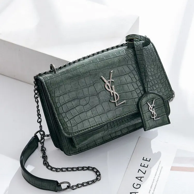 

Serpentine Pattern Crossbody Bag for Women 2021 New Fashion One-shoulder Chain Bags Ladies Fashionable Purses and Handbags Gg Cc