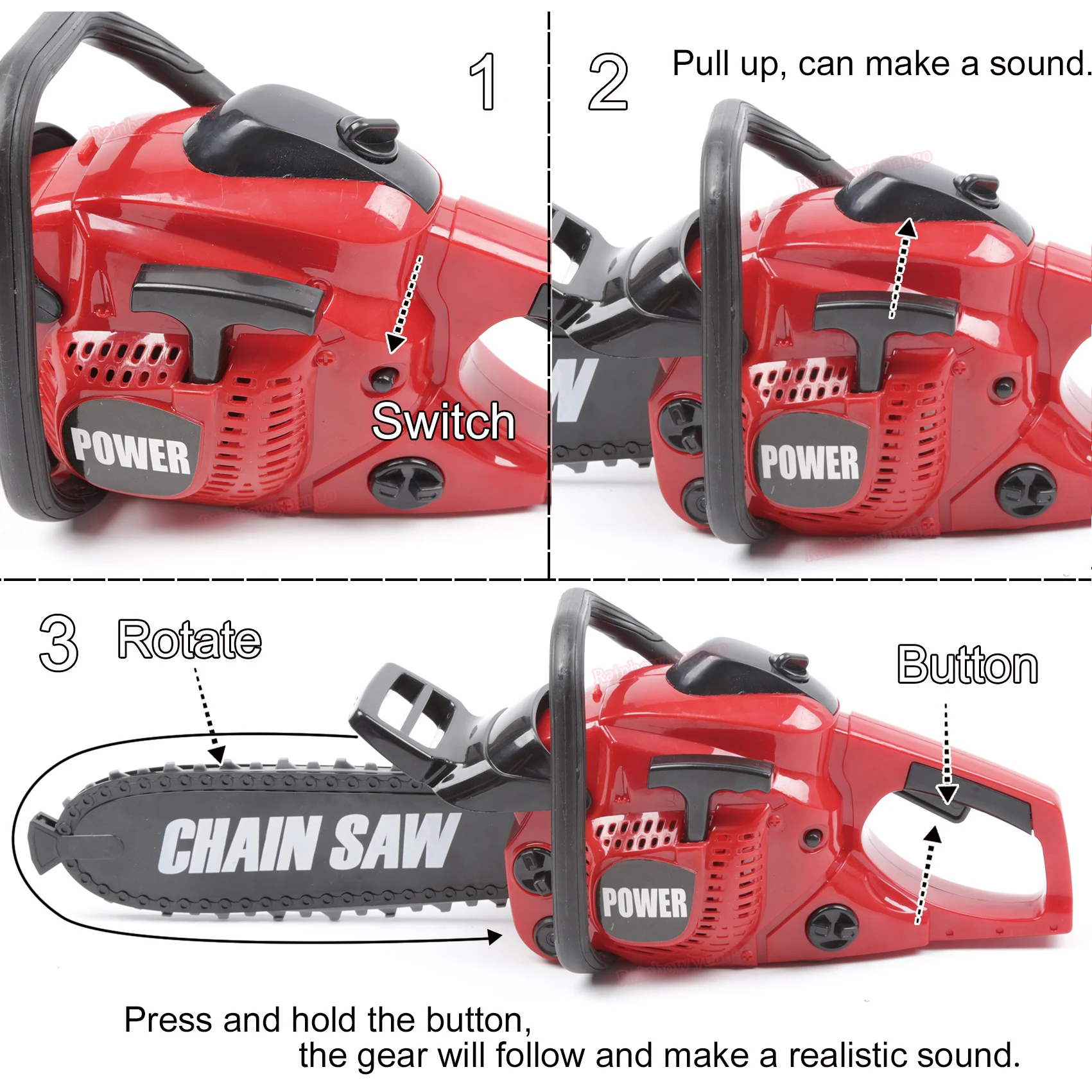 Игрушечный инструмент для моделирования вращающейся бензопилы ролевые игры
