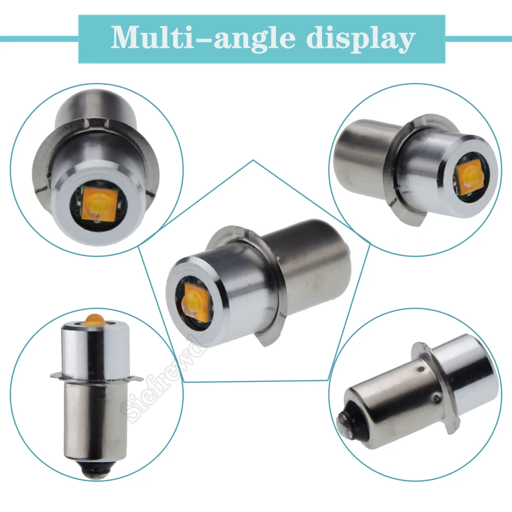 1Pcs Warm/White P13.5S PR2 3W LED Upgrade Bulb For Maglite Replacement Lamp Torch Flashlight Light 4V-24V 3V 4.5V 6V 12V 18V DC - купить по