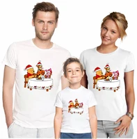 family matching clothes men women kids tees short sleeve winnie the pooh parent and child disney cartoon print christmas t shirt