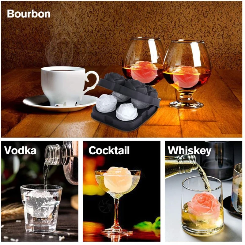 4 клетки большая силиконовая форма для льда Форма конфетный торт Сезон: Осень