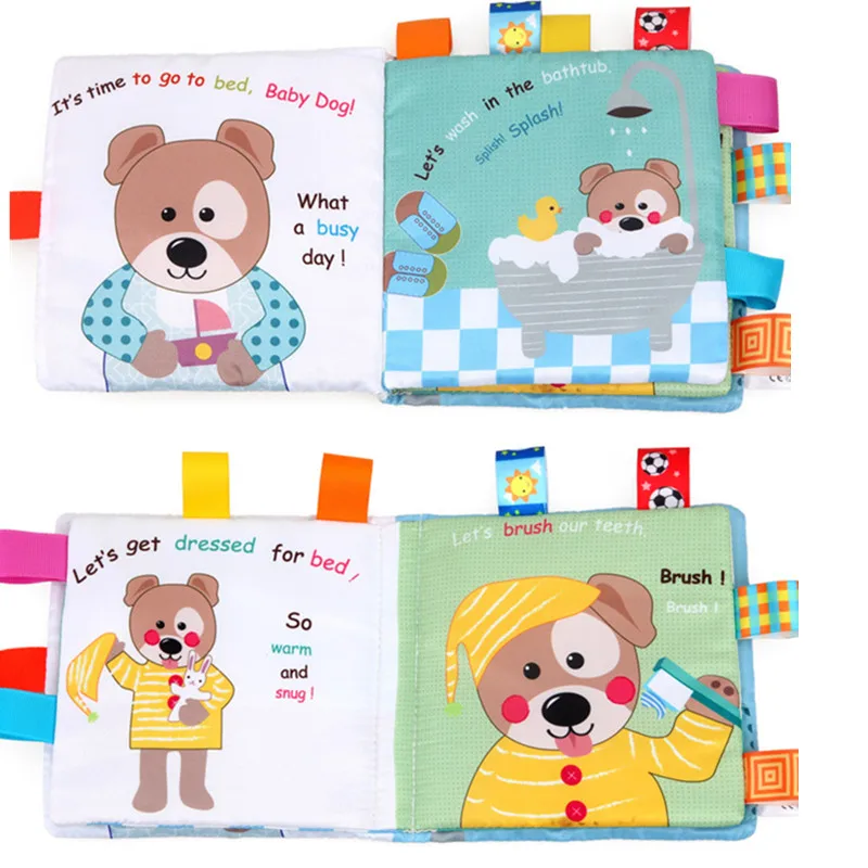 Мягкая обучающая тканевая 3d-книга для раннего развития ребенка ванна тихая