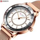 Часы наручные женские из нержавеющей стали под розовое золото с кристаллами