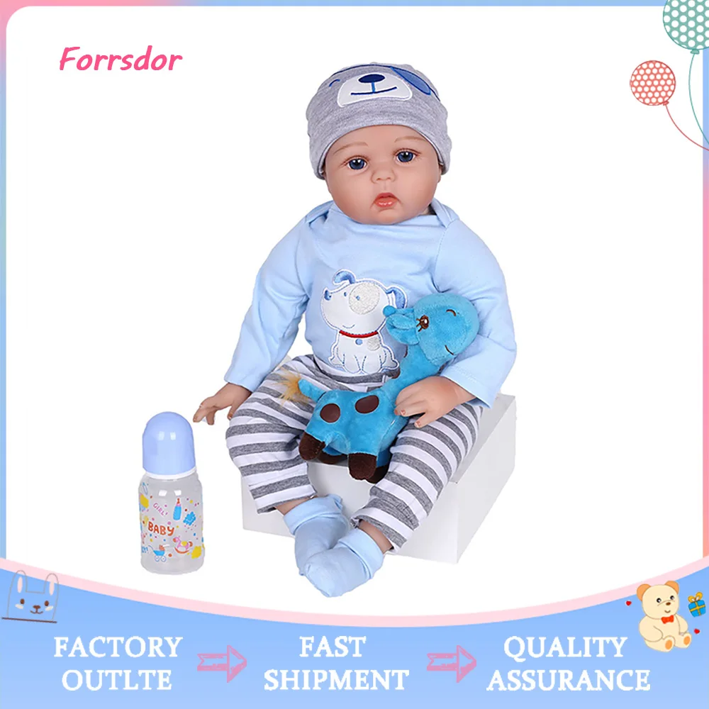 

55CM Bebe Reborn Baby Doll Really Soft Touch Lifelike McGrady Hand Painted Hair High Quality Hand Doll Children's Toys