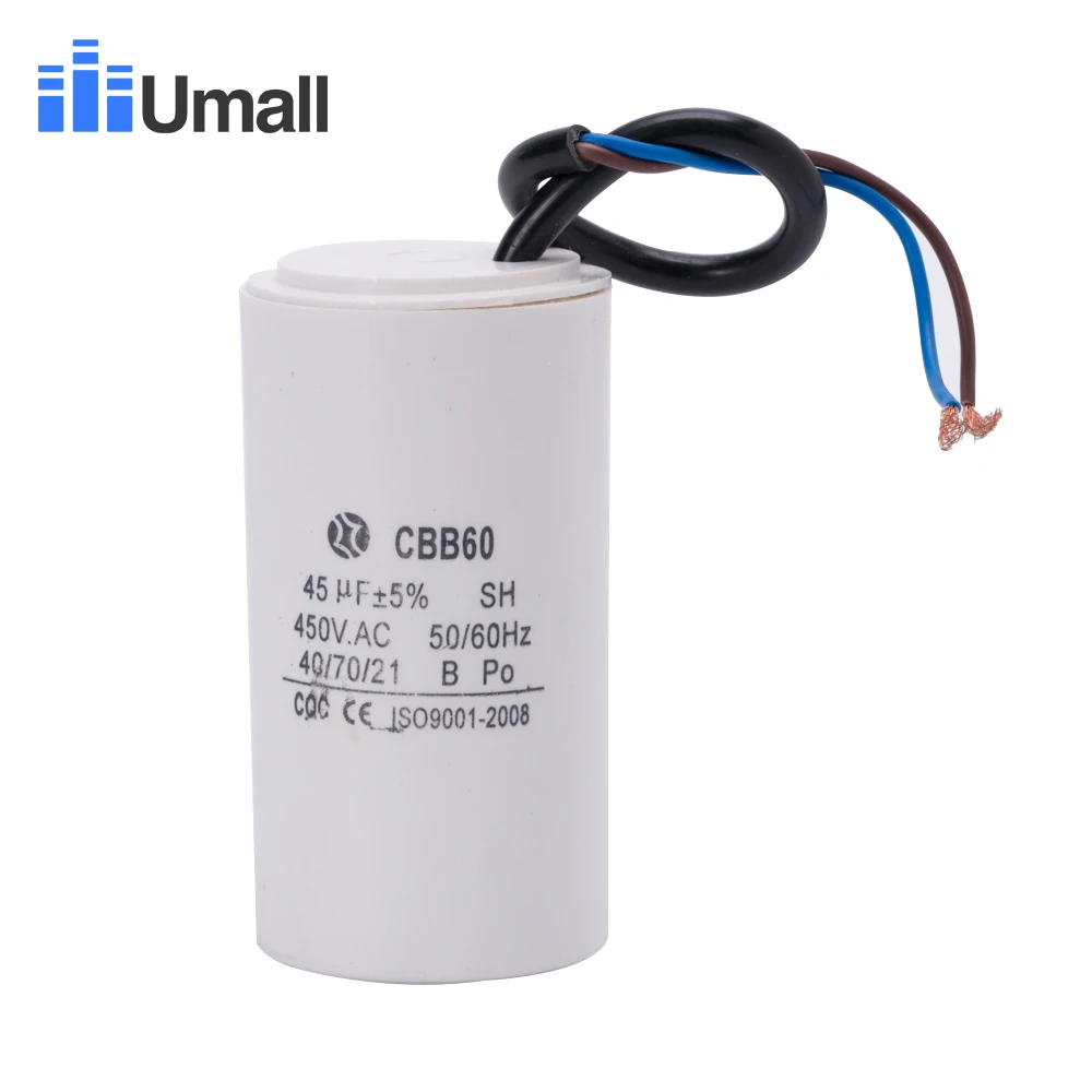 CBB60 450V 45uf электродвигатель конденсатор переменного тока однофазный 220V