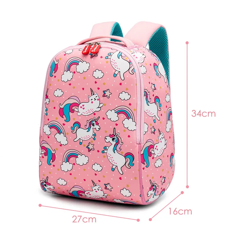 pink unicorn Модный рюкзак с мультяшным котом, школьный ранец для девочек и мальчиков, детские школьные сумки, Студенческая Детская сумка, подарок, Mochila Escolar - Цвет: pink unicorn