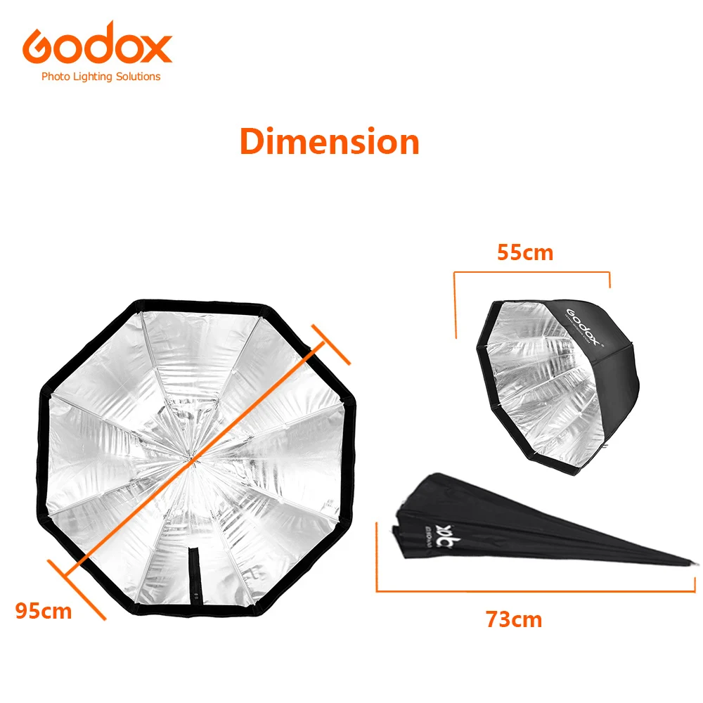 Godox Studio светильник софтбокс 95 см 37 5 дюйма переносной восьмиугольный Flash Light box