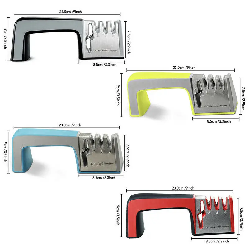 

UK Knife Sharpener Straight Knives Non-slip Tools Sharpening Scissor 4-in-1 Base