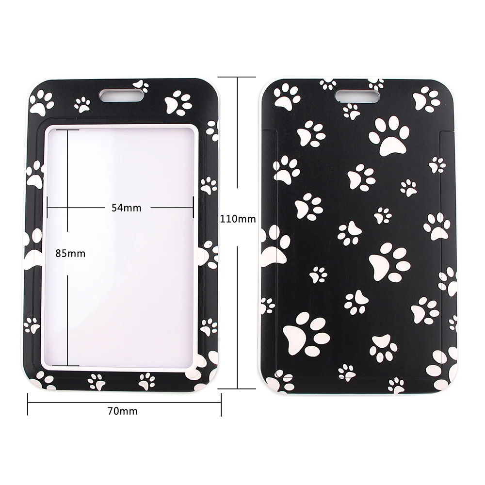 

HJ195 Cute Dog Paw Fashion Lanyards Id Badge Holder For Student Card Cover Business Card With Lanyard