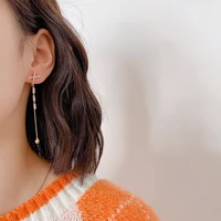 korean thin new letter x earrings long flow earrings simple design sense of personality wild net red earrings