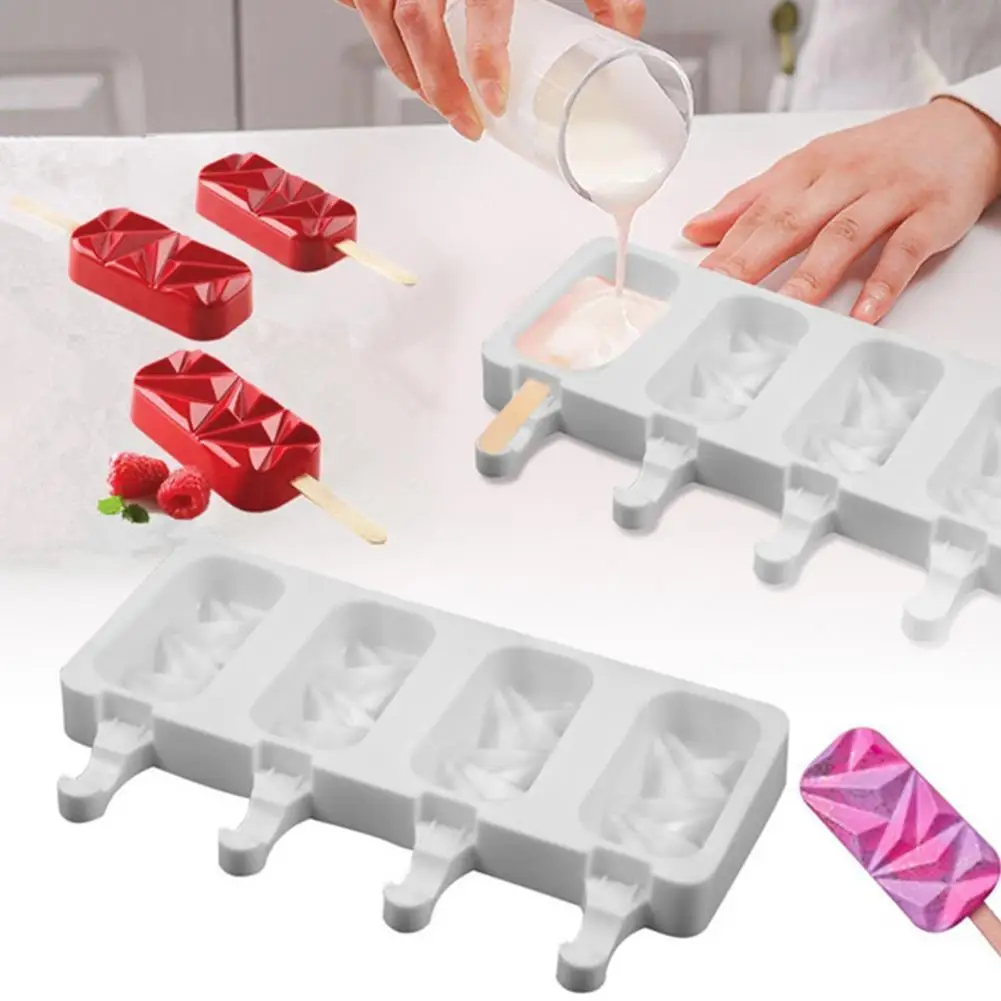 

Silicone Ice Cream Molds Popsicle Mould Food Safe Popsicle Ice Ice Cream Diy Homemade Tools Lolly Freezer Home Maker Mould G5L1