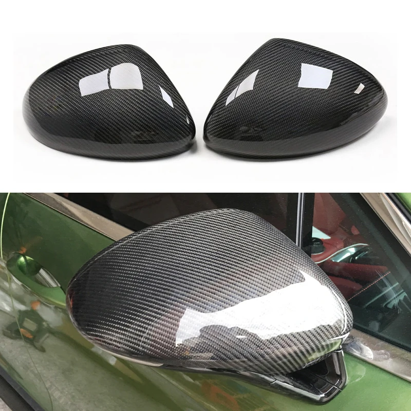 

2pcs LHD & RHD Tailored Real Carbon Fiber Car Side Rearview Mirror Cover Trim For Porsche 718 Boxster Cayman 2016 2017 2018 2019