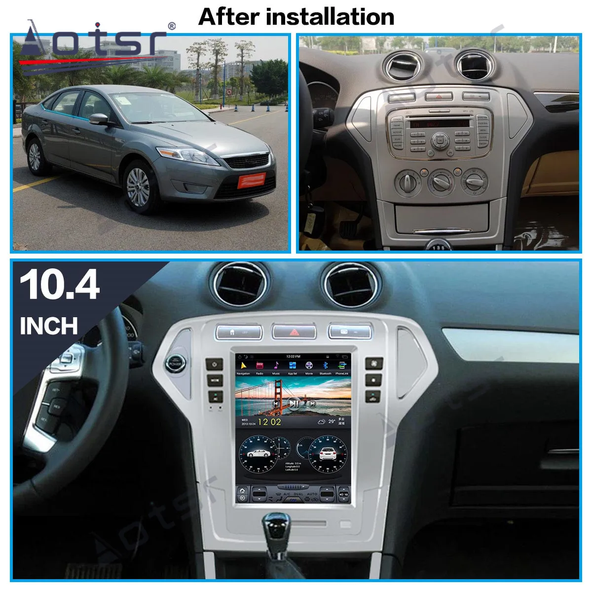 Для Ford Mondeo MK4 2007 + Android вертикальный экран Tesla PX6 система 4G 64GB Автомобильный Радио